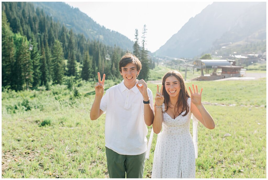 Alta Summer Mountain Little Cottonwood Twin Senior Photos Utah Caili