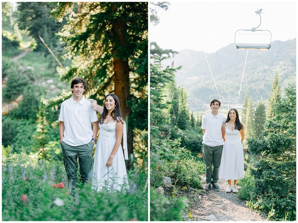 Alta Summer Mountain Little Cottonwood Twin Senior Photos Utah Caili