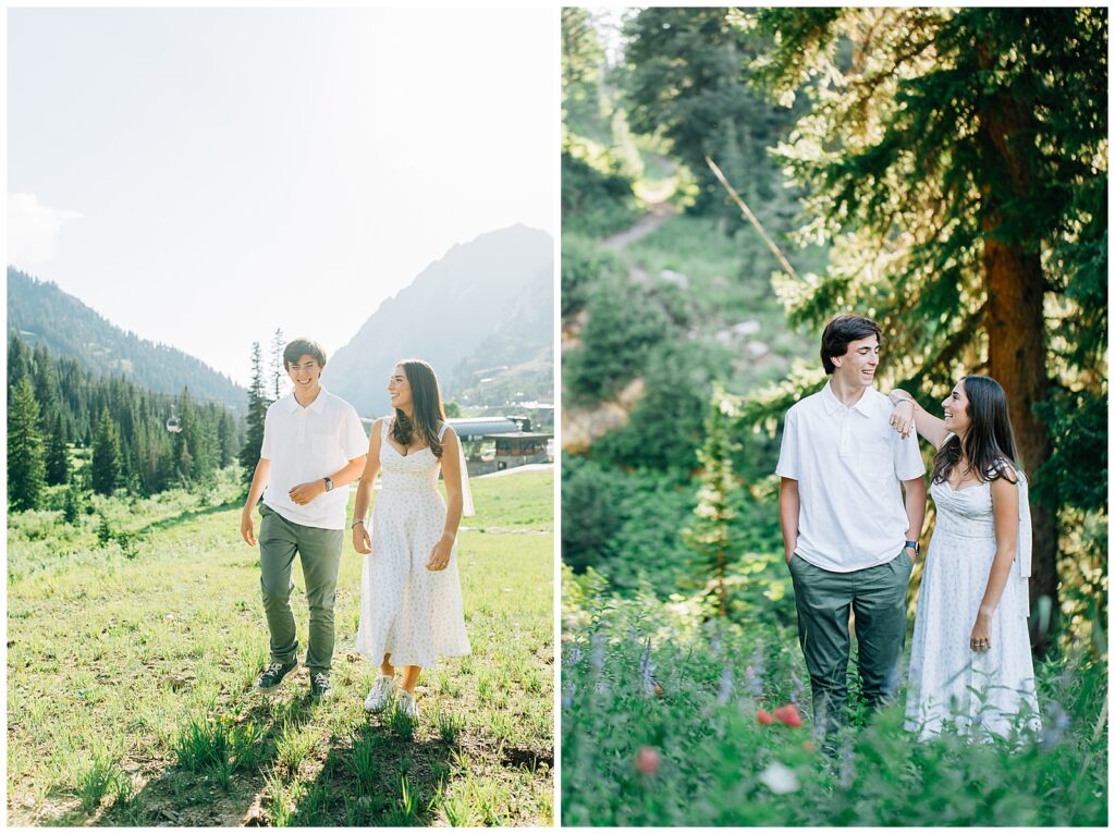 Alta Summer Mountain Little Cottonwood Twin Senior Photos Utah Caili