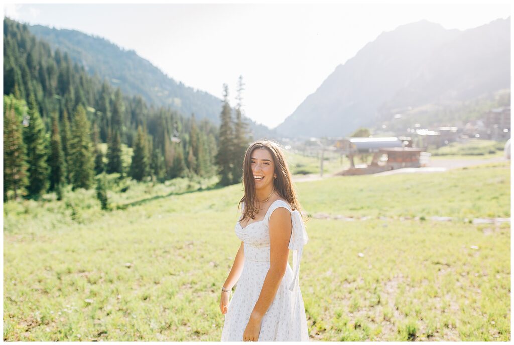 Alta Summer Mountain Little Cottonwood Twin Senior Photos Utah Caili