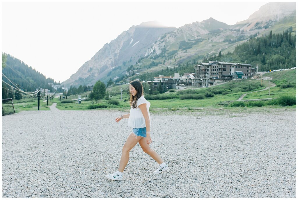 Alta Summer Mountain Little Cottonwood Twin Senior Photos Utah Caili