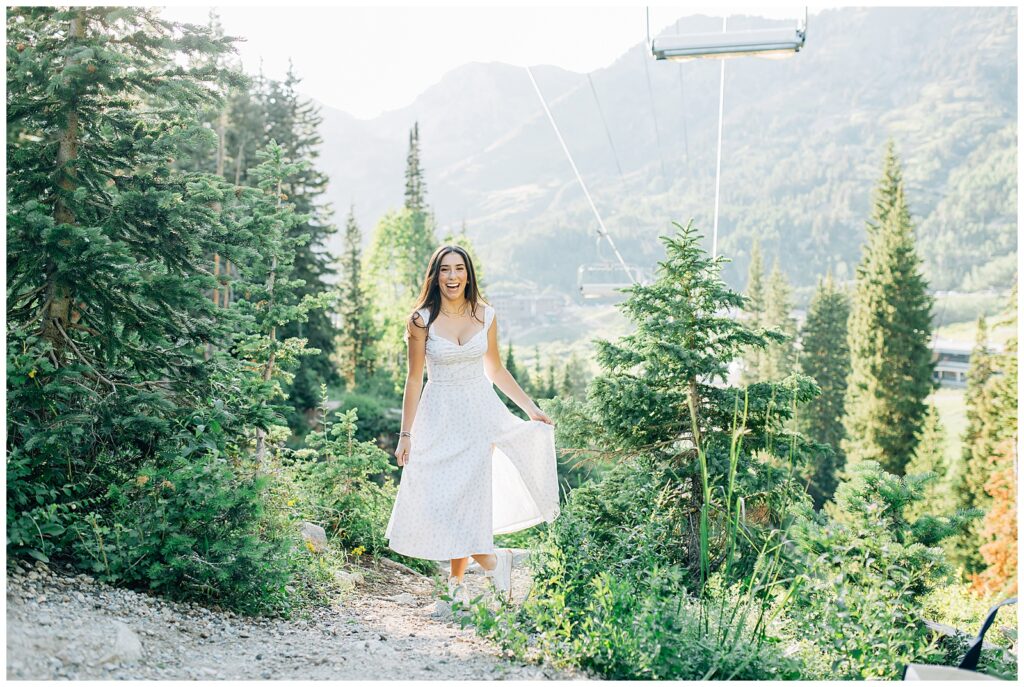 Alta Summer Mountain Little Cottonwood Twin Senior Photos Utah Caili