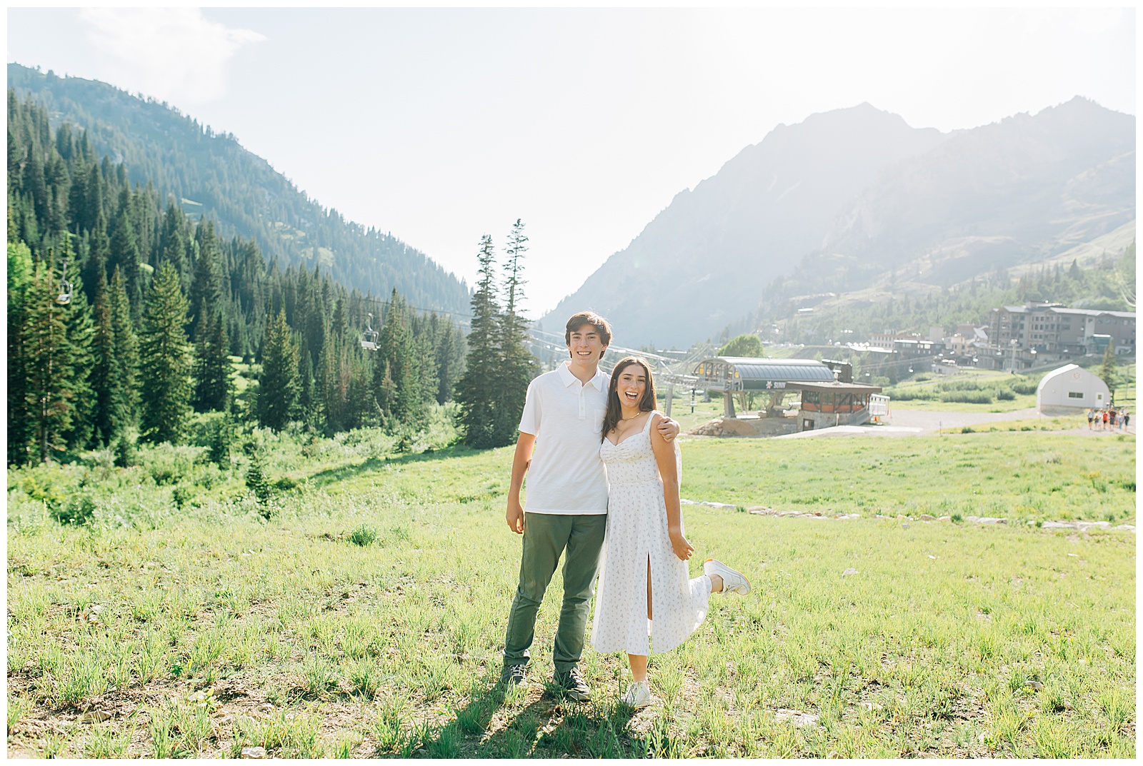 Alta Summer Mountain Little Cottonwood Twin Senior Photos Utah Caili