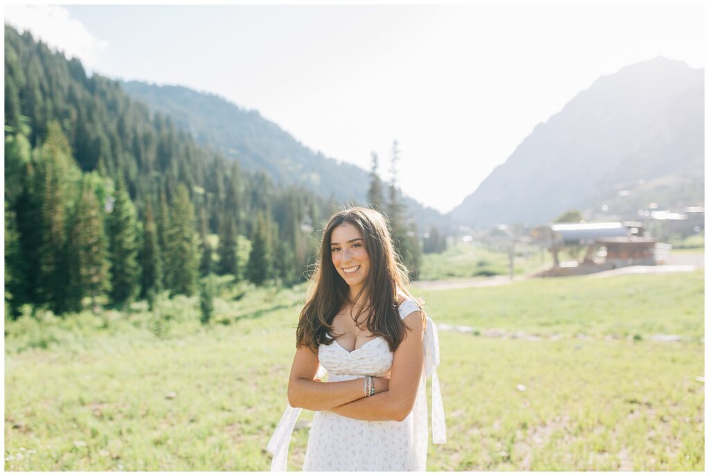 Alta Summer Mountain Little Cottonwood Twin Senior Photos Utah Caili