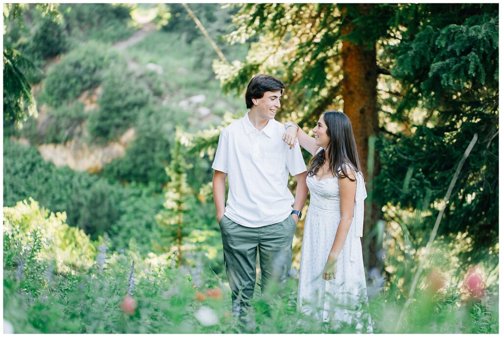 Alta Summer Mountain Little Cottonwood Twin Senior Photos Utah Caili