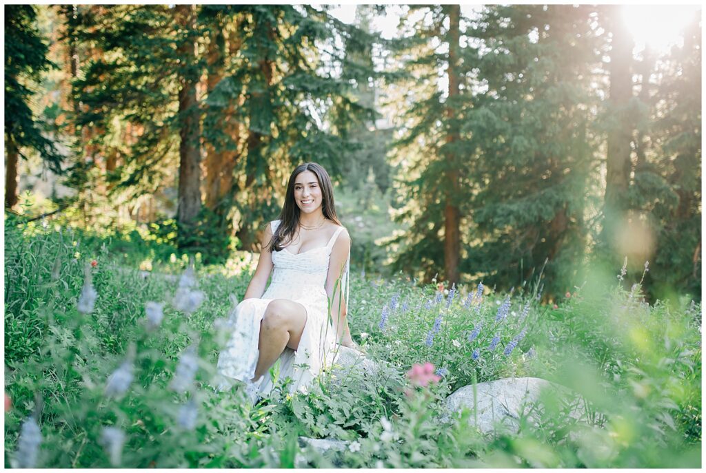 Alta Summer Mountain Little Cottonwood Twin Senior Photos Utah Caili