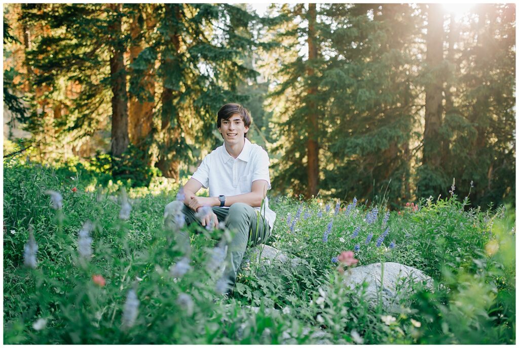 Alta Summer Mountain Little Cottonwood Twin Senior Photos Utah Caili