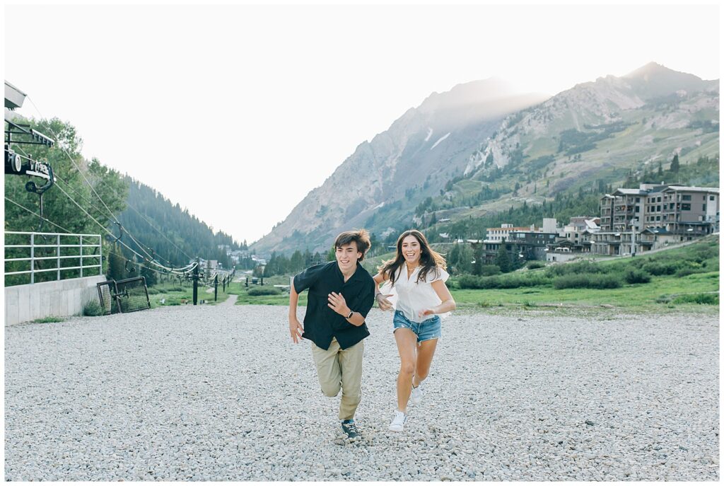 Alta Summer Mountain Little Cottonwood Twin Senior Photos Utah Caili