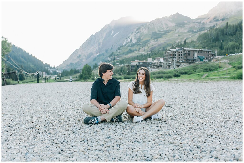 Alta Summer Mountain Little Cottonwood Twin Senior Photos Utah Caili