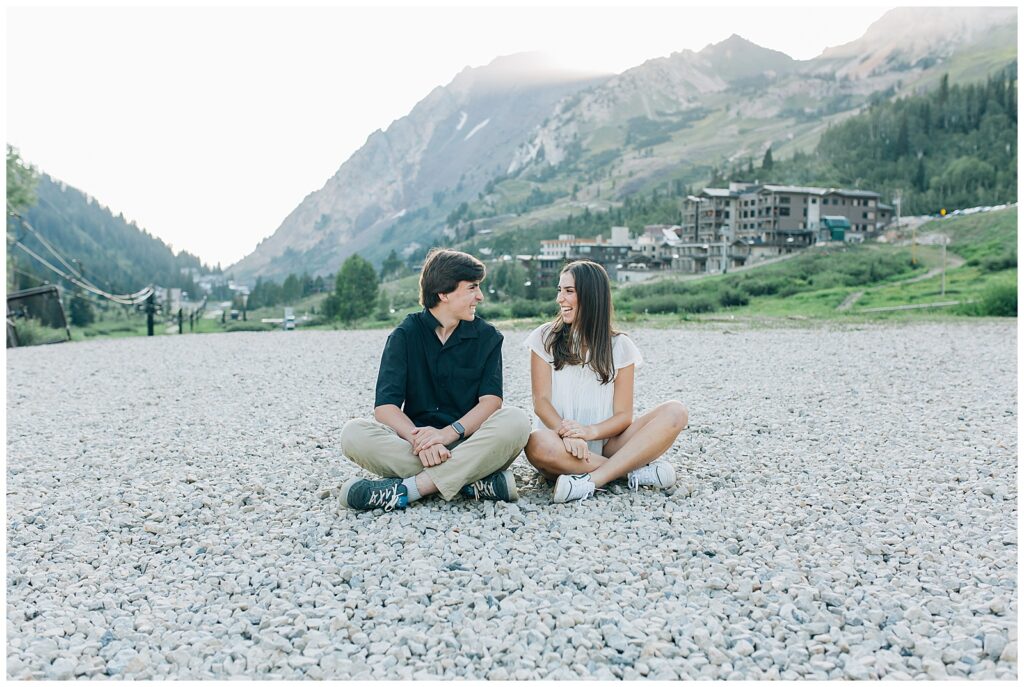 Alta Summer Mountain Little Cottonwood Twin Senior Photos Utah Caili