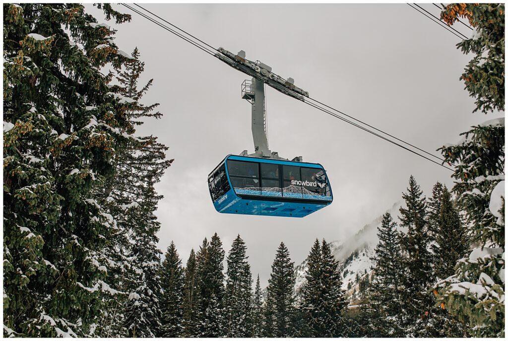 Utah Ski Snowboard Mountain Proposal Photography Caili Chung Snowbird