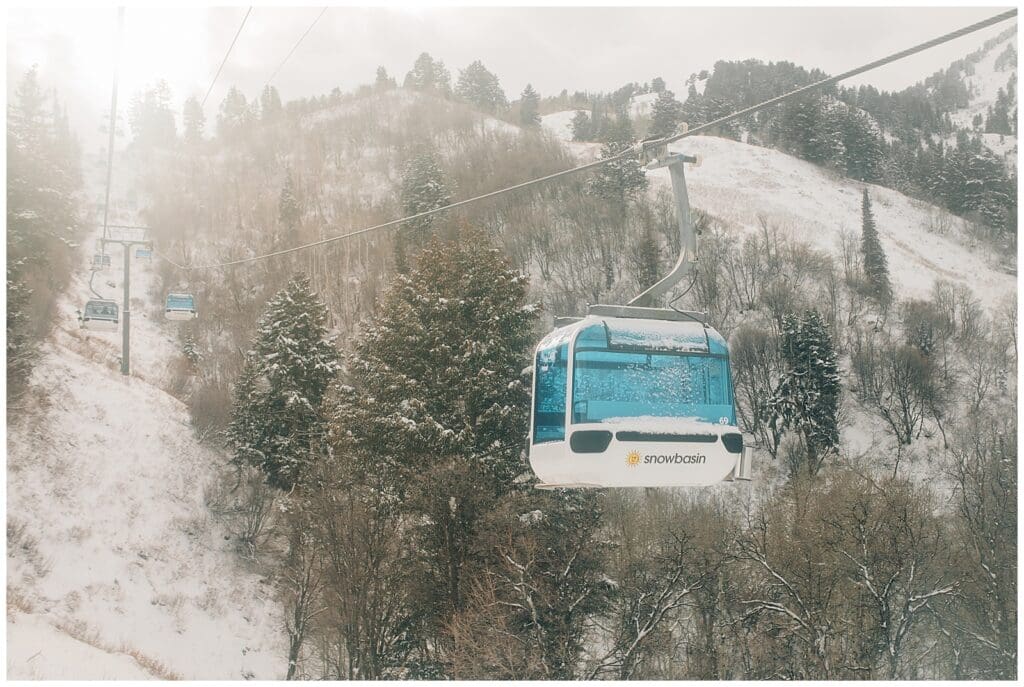 Winter Snowy Ski Resort Wedding Snowbasin Needles Caili Chung January