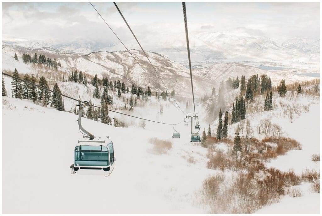 Winter Snowy Ski Resort Wedding Snowbasin Needles Caili Chung January
