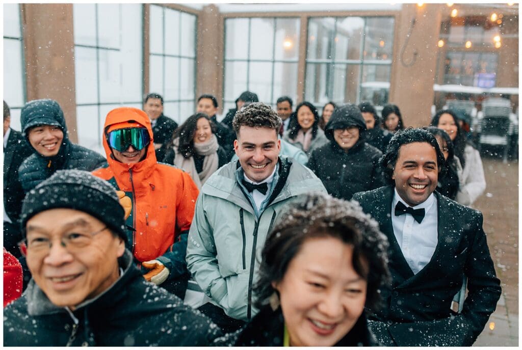 Winter Snowy Ski Resort Wedding Snowbasin Needles Caili Chung January