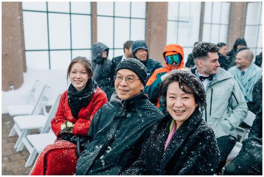 Winter Snowy Ski Resort Wedding Snowbasin Needles Caili Chung January