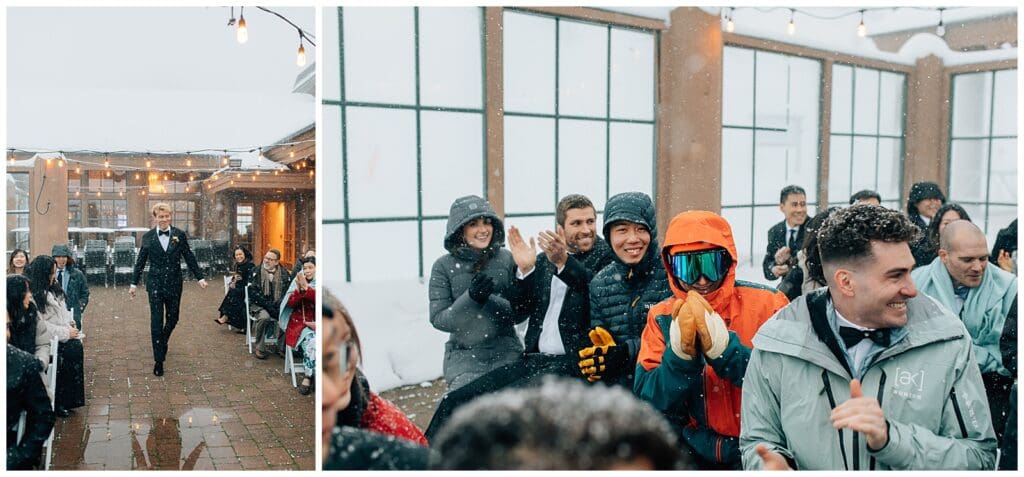 Winter Snowy Ski Resort Wedding Snowbasin Needles Caili Chung January