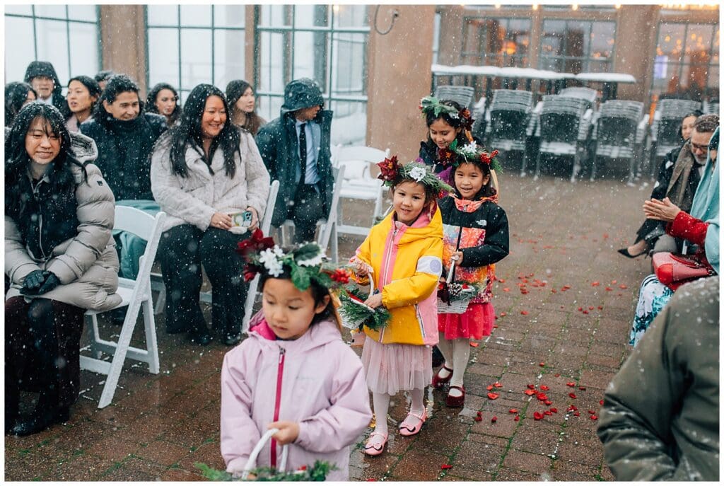 Winter Snowy Ski Resort Wedding Snowbasin Needles Caili Chung January