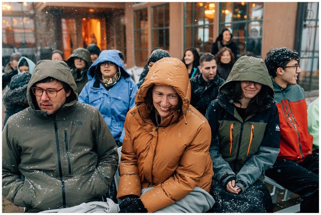 Winter Snowy Ski Resort Wedding Snowbasin Needles Caili Chung January