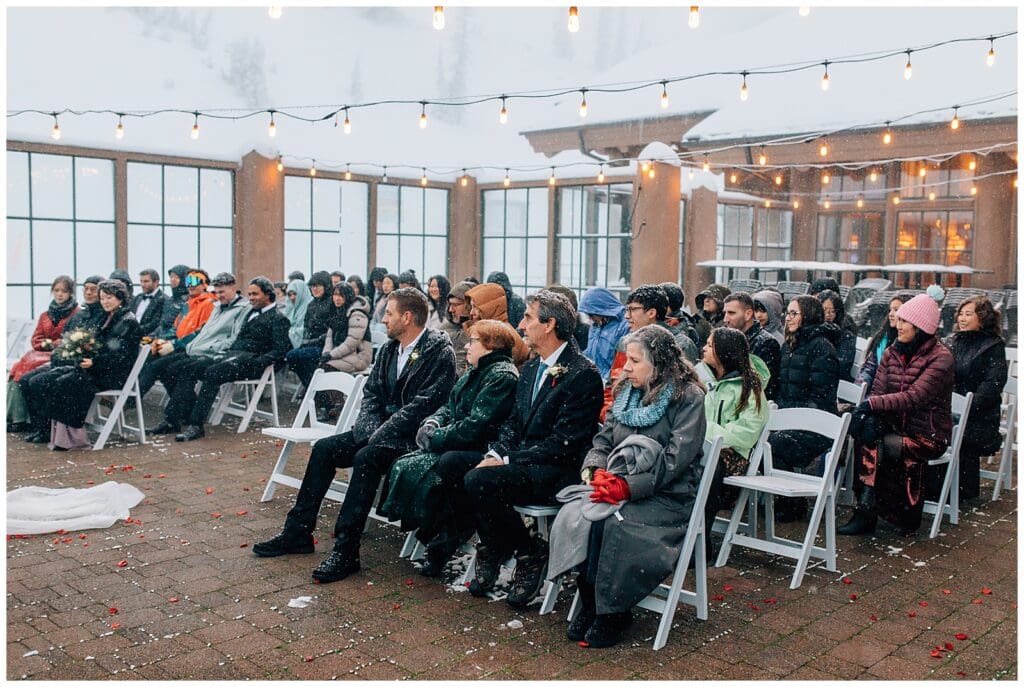 Winter Snowy Ski Resort Wedding Snowbasin Needles Caili Chung January