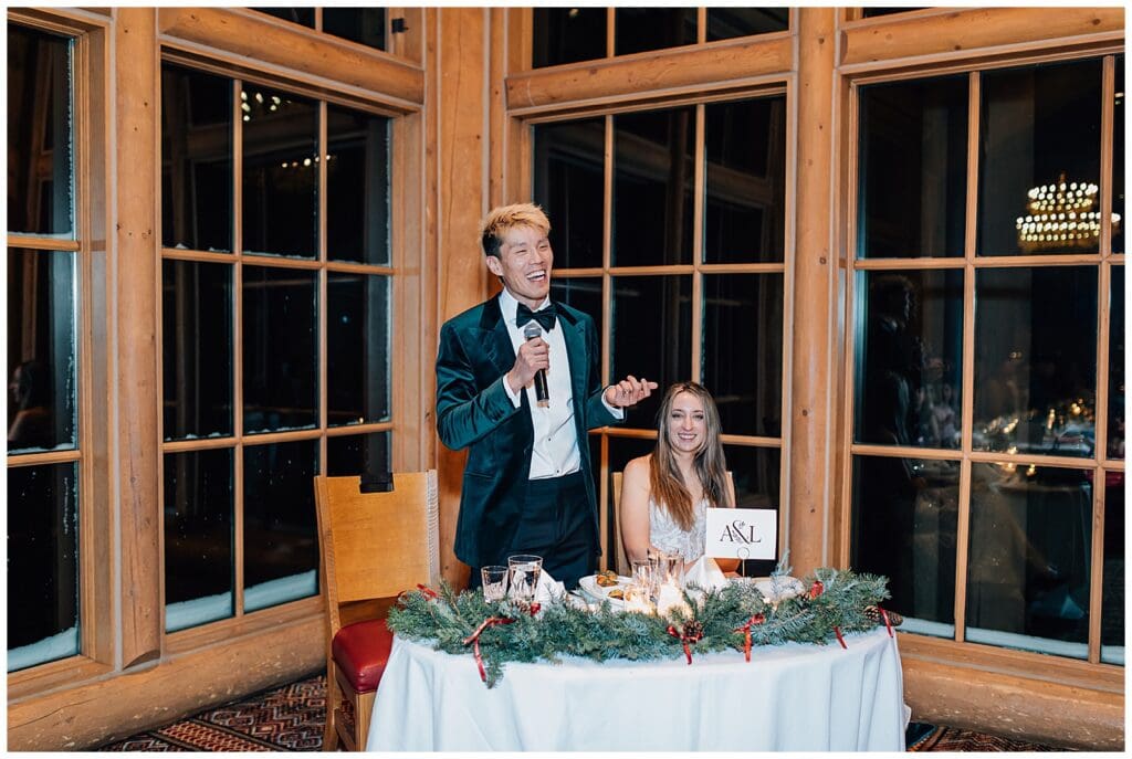 Winter Snowy Ski Resort Wedding Snowbasin Needles Caili Chung January