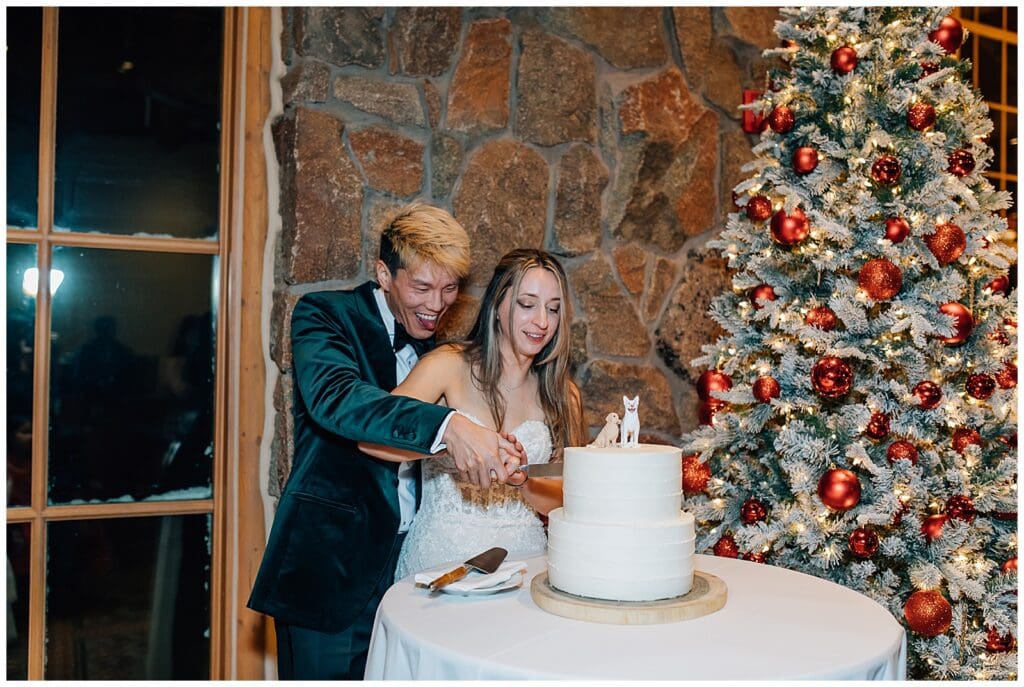 Winter Snowy Ski Resort Wedding Snowbasin Needles Caili Chung January