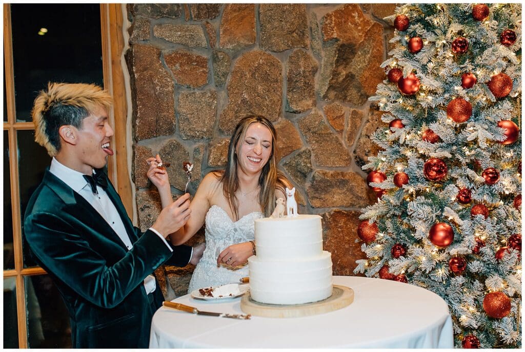 Winter Snowy Ski Resort Wedding Snowbasin Needles Caili Chung January