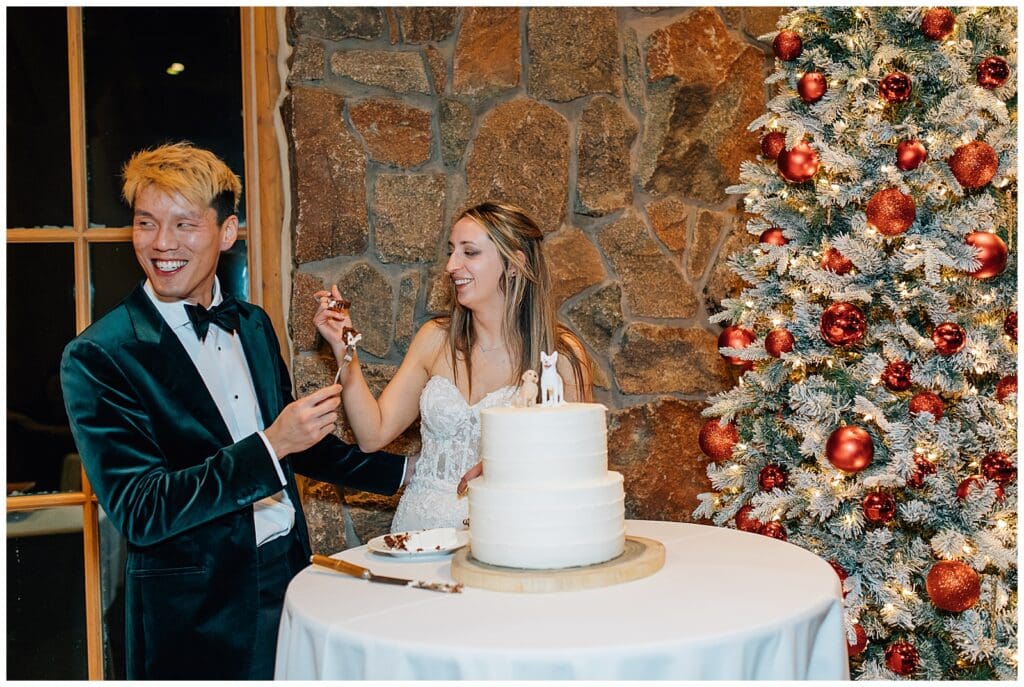 Winter Snowy Ski Resort Wedding Snowbasin Needles Caili Chung January