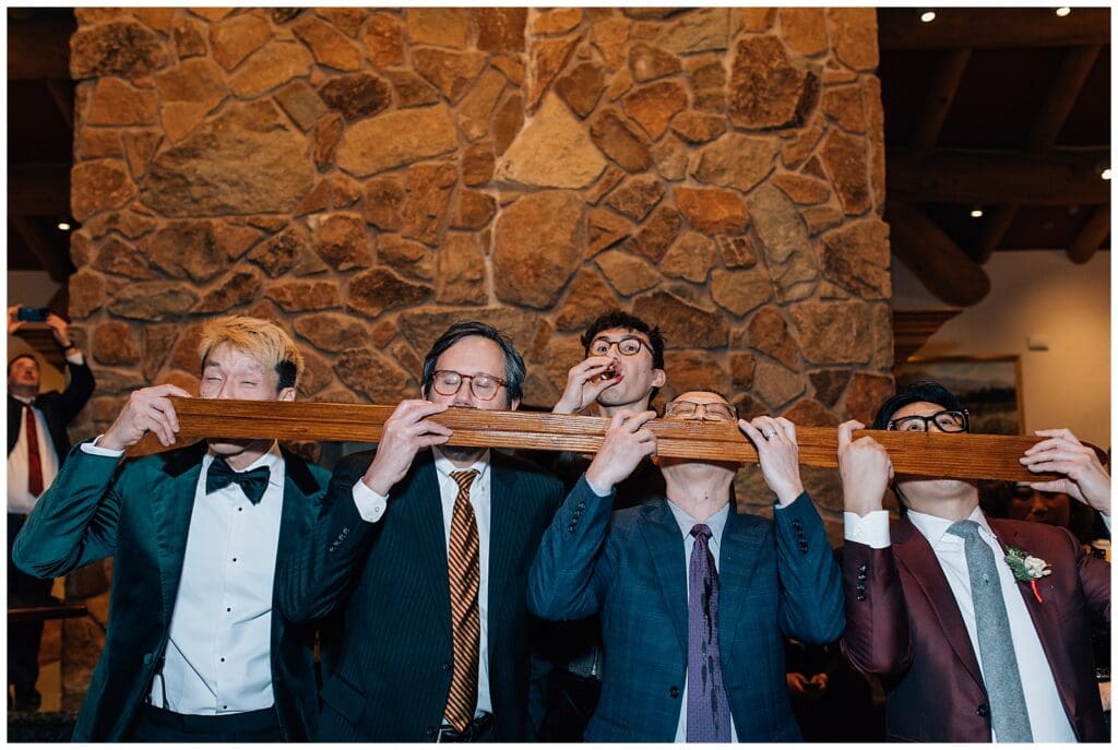 Winter Snowy Ski Resort Wedding Snowbasin Needles Caili Chung January