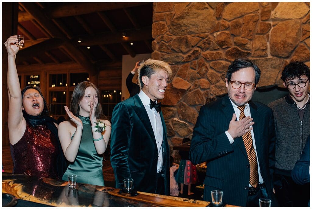 Winter Snowy Ski Resort Wedding Snowbasin Needles Caili Chung January