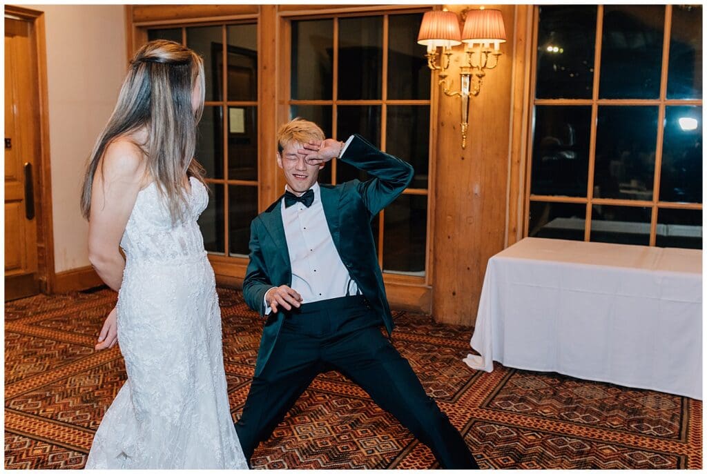 Winter Snowy Ski Resort Wedding Snowbasin Needles Caili Chung January