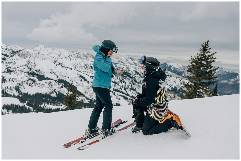Ski Snowboard Utah Proposal Mountain Engagement