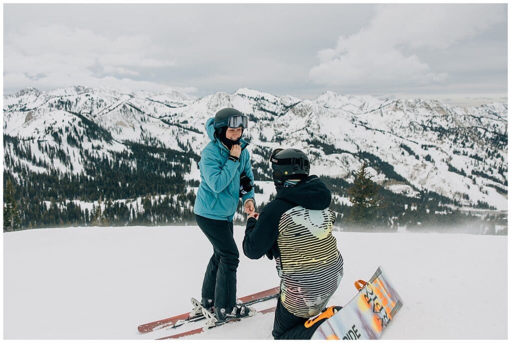 Ski Snowboard Utah Proposal Mountain Engagement