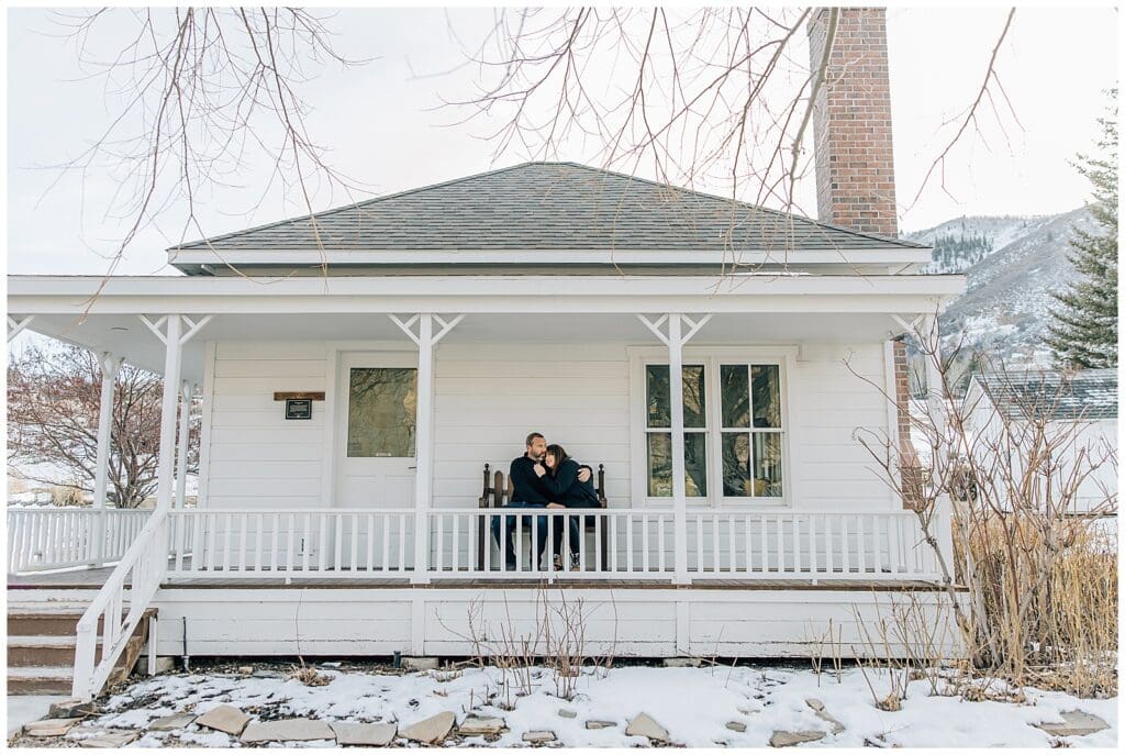 White Barn McPolin Park City Winter Snow Proposal Caili Chung