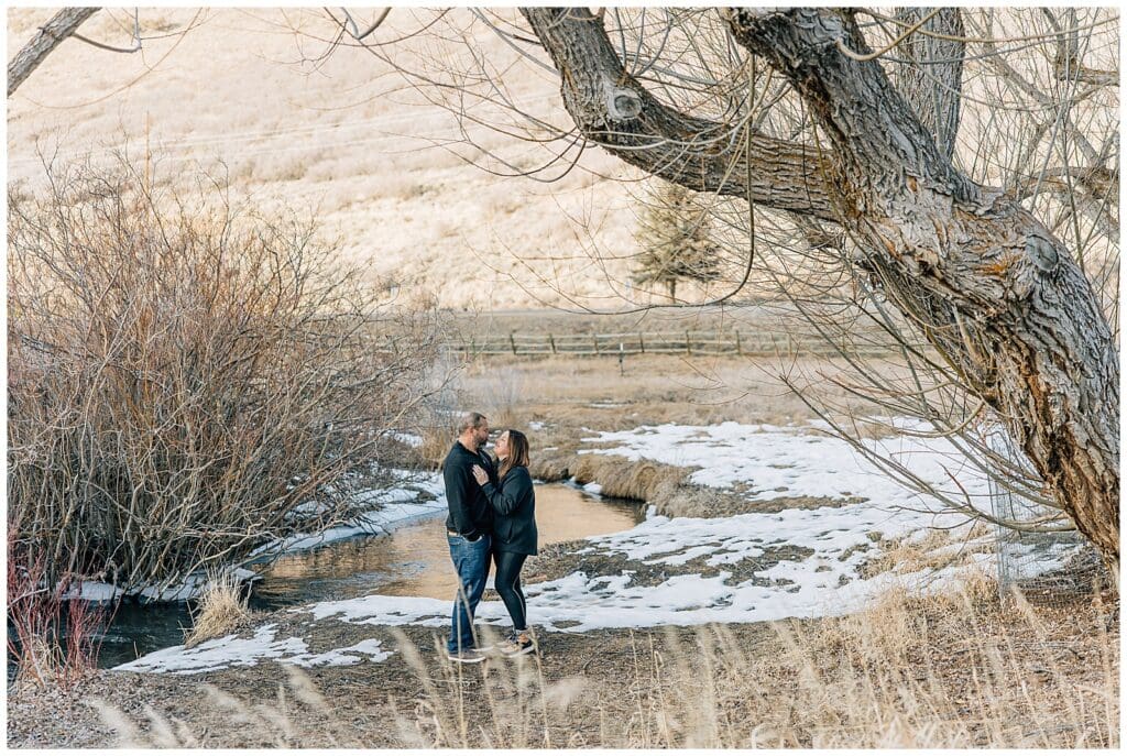 White Barn McPolin Park City Winter Snow Proposal Caili Chung
