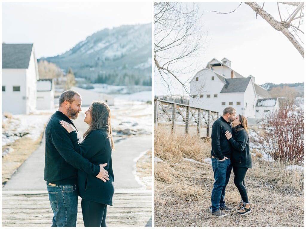White Barn McPolin Park City Winter Snow Proposal Caili Chung