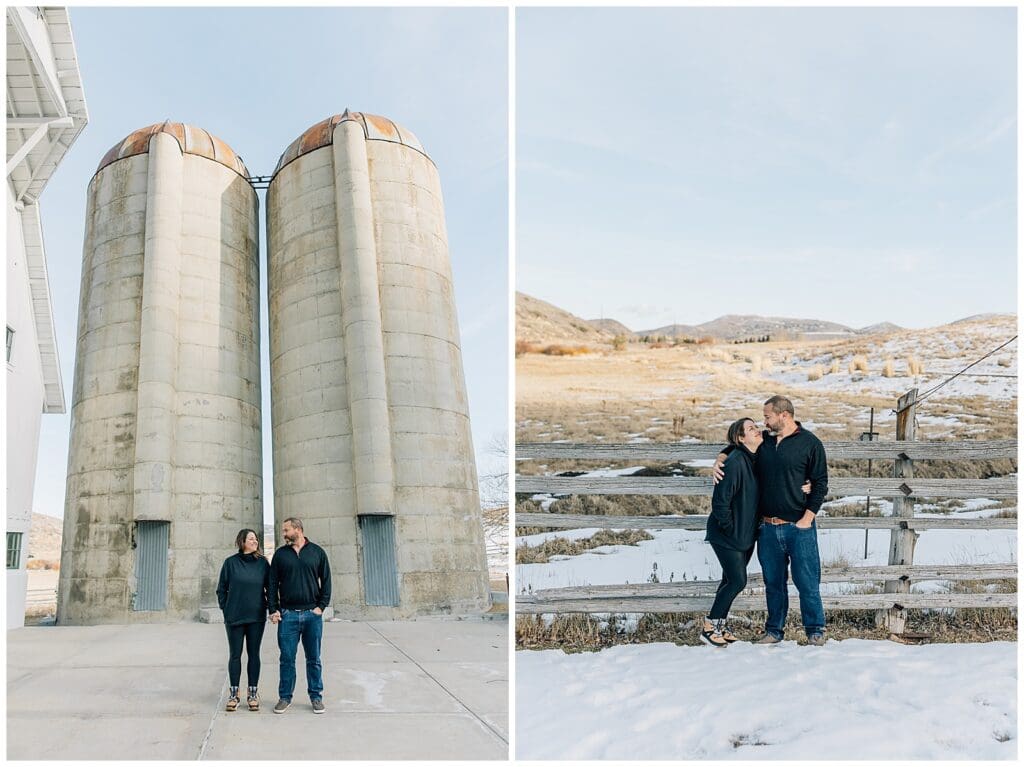 White Barn McPolin Park City Winter Snow Proposal Caili Chung