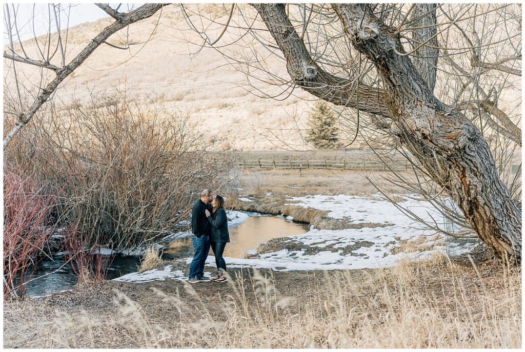 White Barn McPolin Park City Winter Snow Proposal Caili Chung