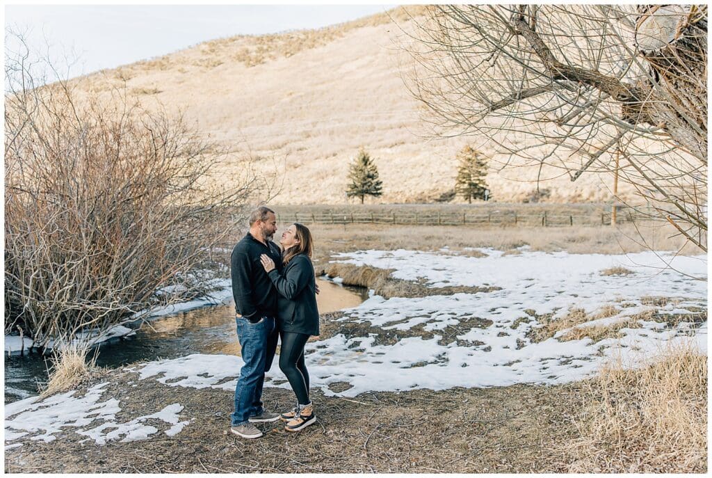 White Barn McPolin Park City Winter Snow Proposal Caili Chung