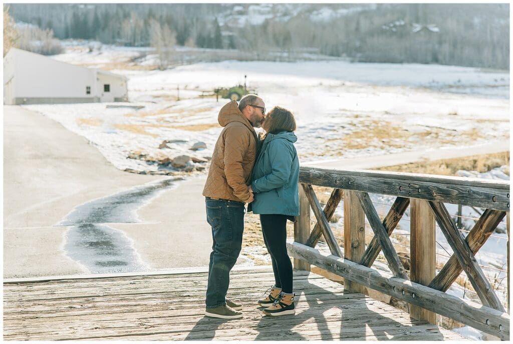 White Barn McPolin Park City Winter Snow Proposal Caili Chung