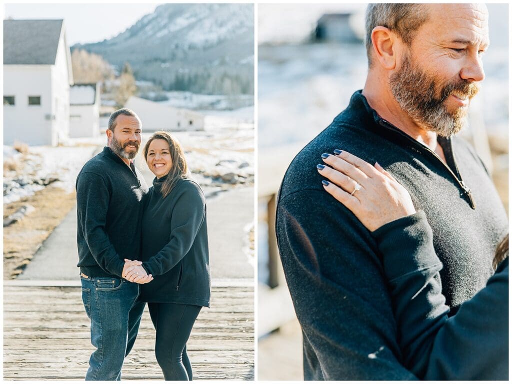 White Barn McPolin Park City Winter Snow Proposal Caili Chung