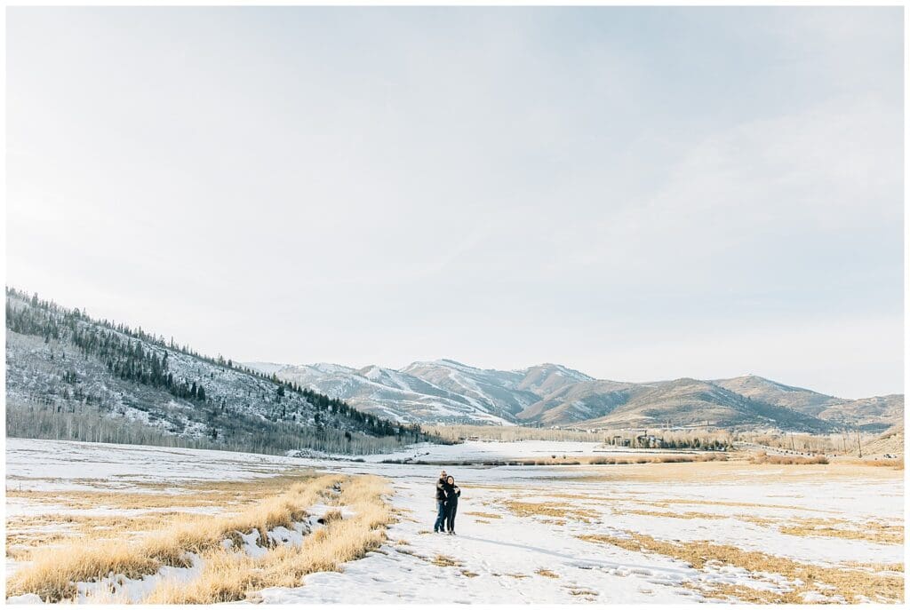 White Barn McPolin Park City Winter Snow Proposal Caili Chung