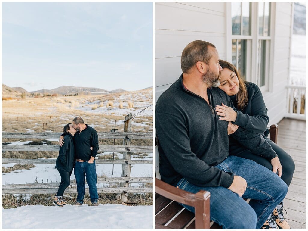 White Barn McPolin Park City Winter Snow Proposal Caili Chung