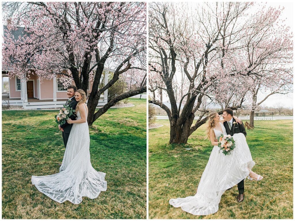 Spring Salt Lake City Wedding This is the Place Heritage Park Garden Place