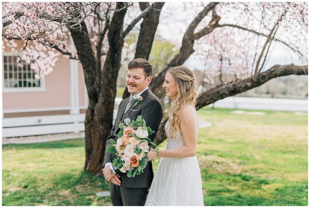 Spring Salt Lake City Wedding This is the Place Heritage Park Garden Place