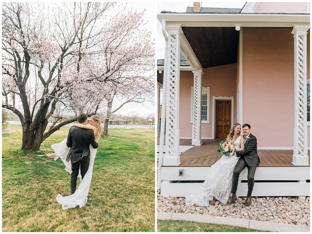 Spring Salt Lake City Wedding This is the Place Heritage Park Garden Place