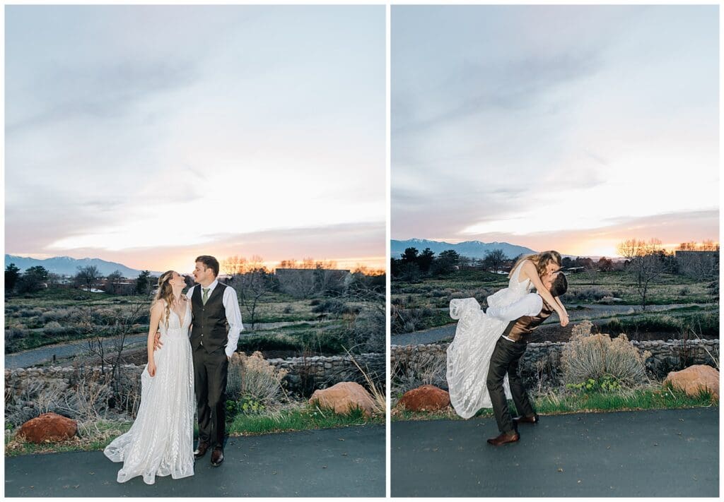 Spring Salt Lake City Wedding This is the Place Heritage Park Garden Place